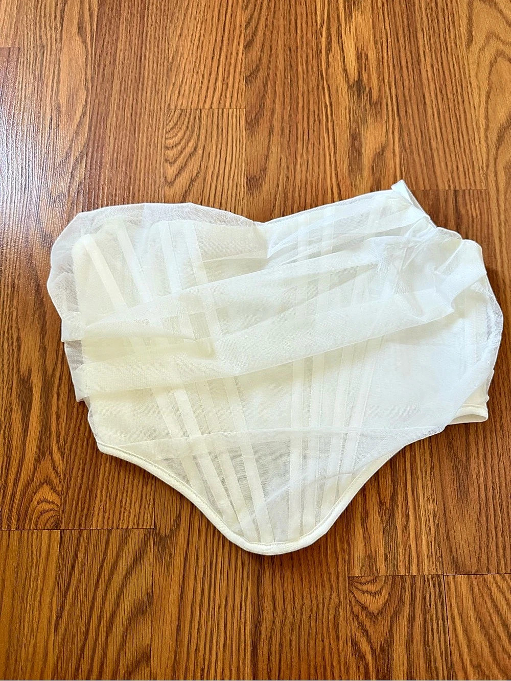 superdown White Corset-Style Crop Top Size XS
